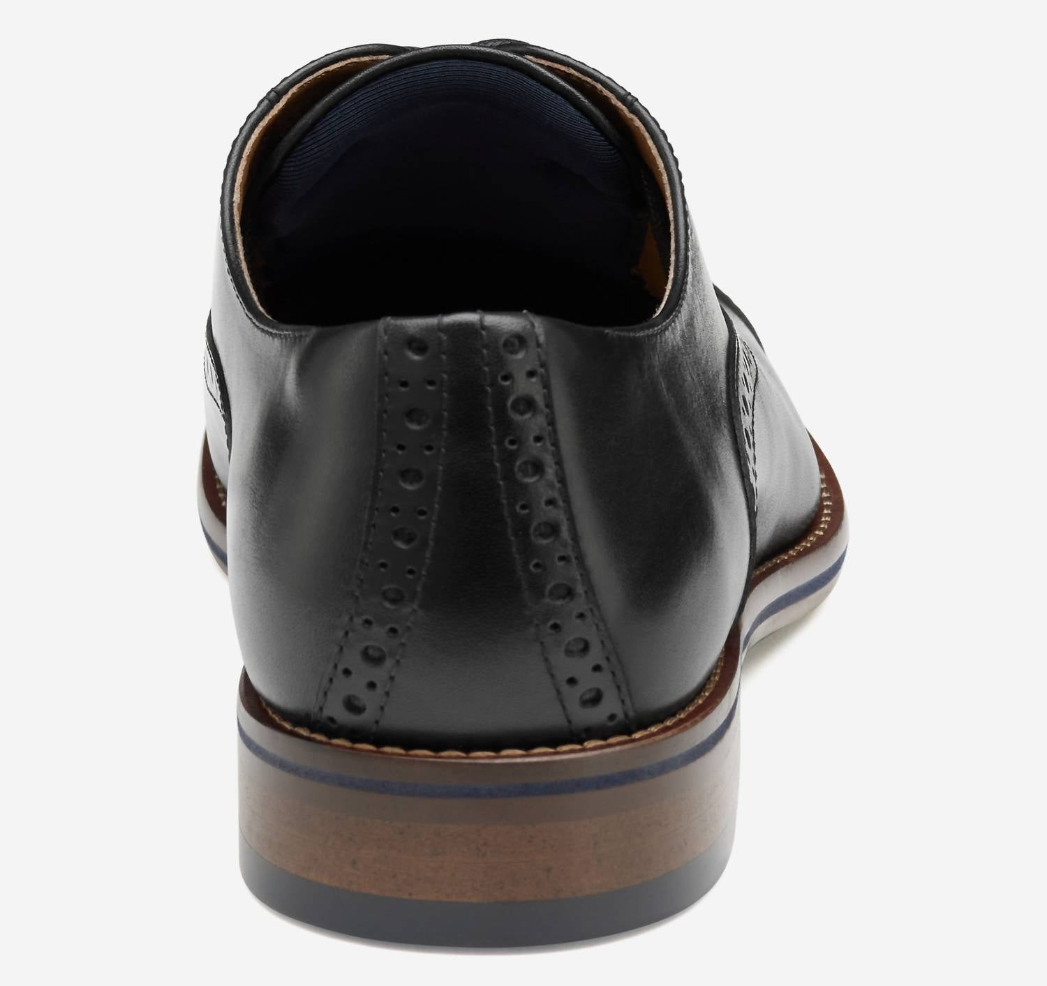 JOHNSTON & MURPHY Men's Conard 2.0 Cap Toe Oxfords in black full grain - men's shoe - alternate view