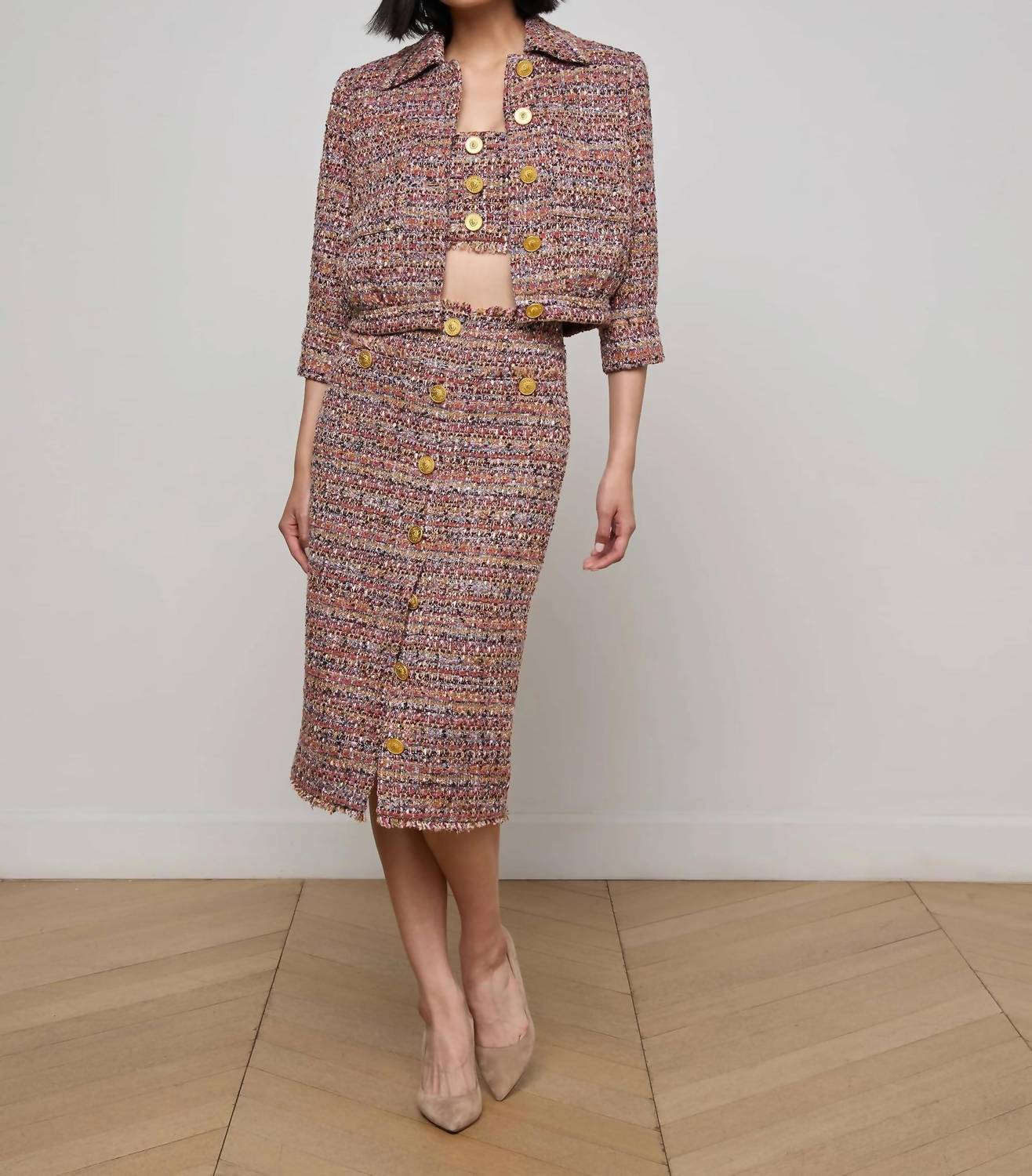 L'Agence - Jia Crop 3/4 Sleeve Jacket