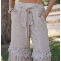 Young Threads - Desert Dream Cloud Wide-leg Lace Pant