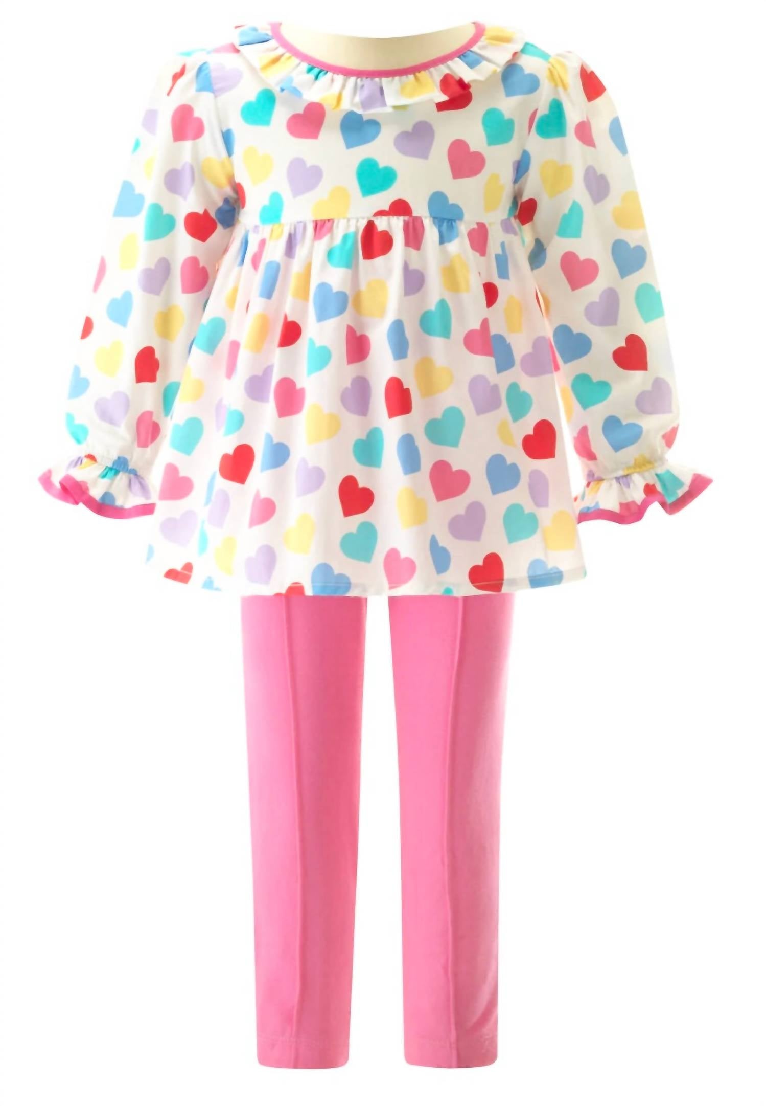 Rachel Riley Girls Confetti Hearts Legging Set in pink - item