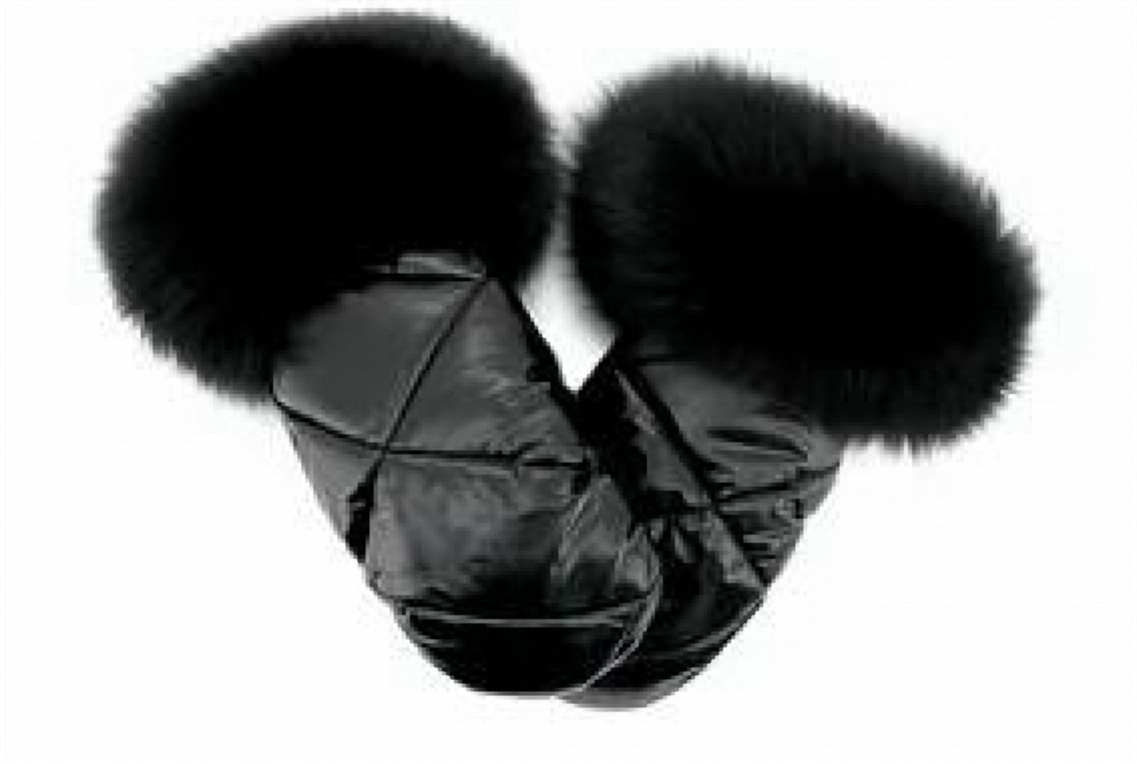 Mitchie's Matchings Women's Fur Mittens in black - women's accessory