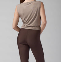 HEROINE SPORT Jersey Base Tank Top in taupe - women's tank top - view 4