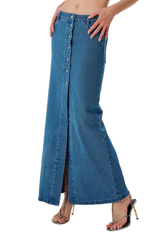 Ronny Kobo - Makena Denim Maxi Skirt