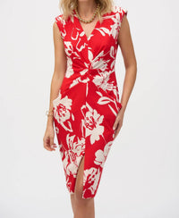 Joseph Ribkoff - Floral Split Front Sheath Dress