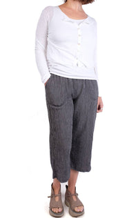 Cut Loose - Crinkle Check Easy Crop Pant