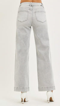 Risen - High Rise Ankle Wide Leg Jeans