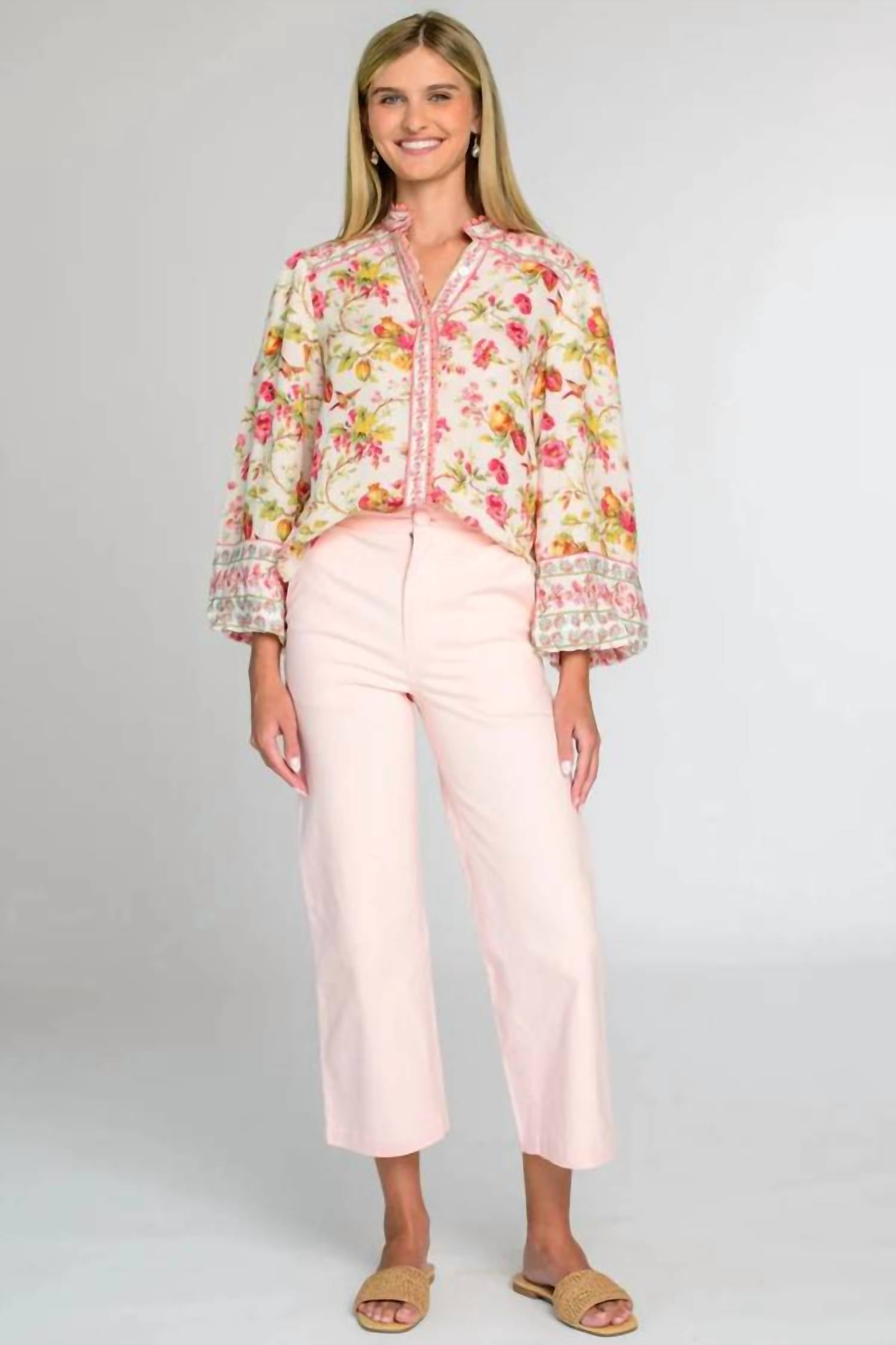 Elizabeth James The Label - Emily Button Front Top