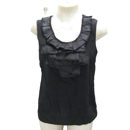 Lela Rose - Women’s Silk Blend Ruffle Top