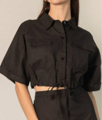 Before You Collection - Linen Cropped Top