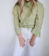 English Factory - Long Sleeve Ruffle Blouse