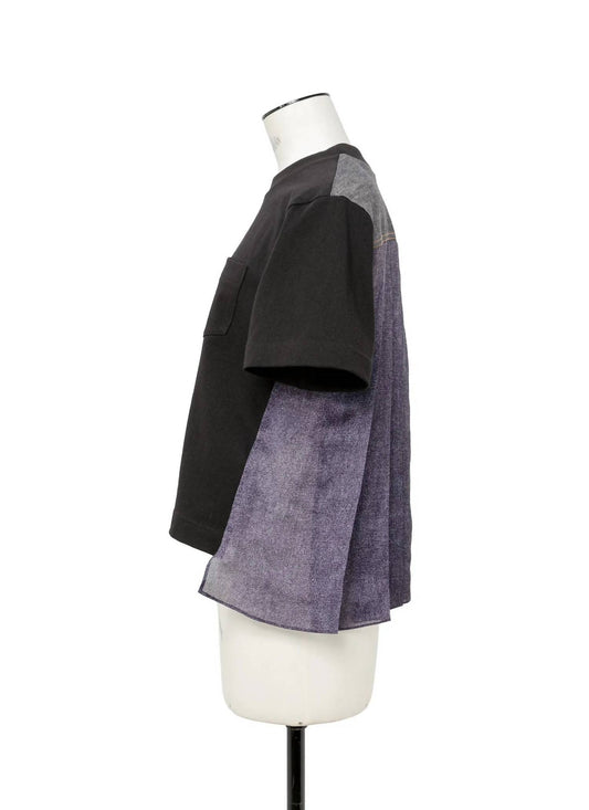 Sacai - Denim X Cotton Jersey T-shirt