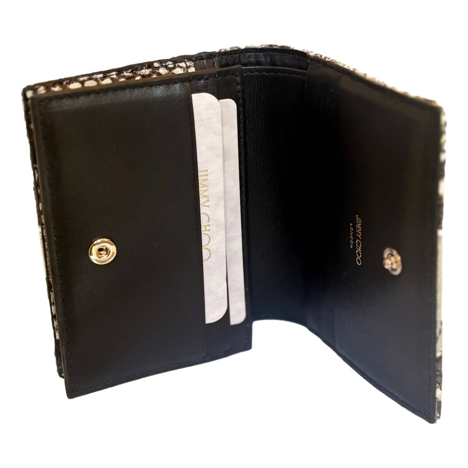 Jimmy Choo - Women's Farone Animal Print Leather Card Case Wallet