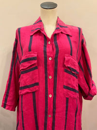 Liabella - Women's Striped Linen Dress