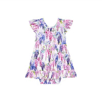 Posh Peanut - Laura Jane Tie Back Ruffled Bodysuit Dress