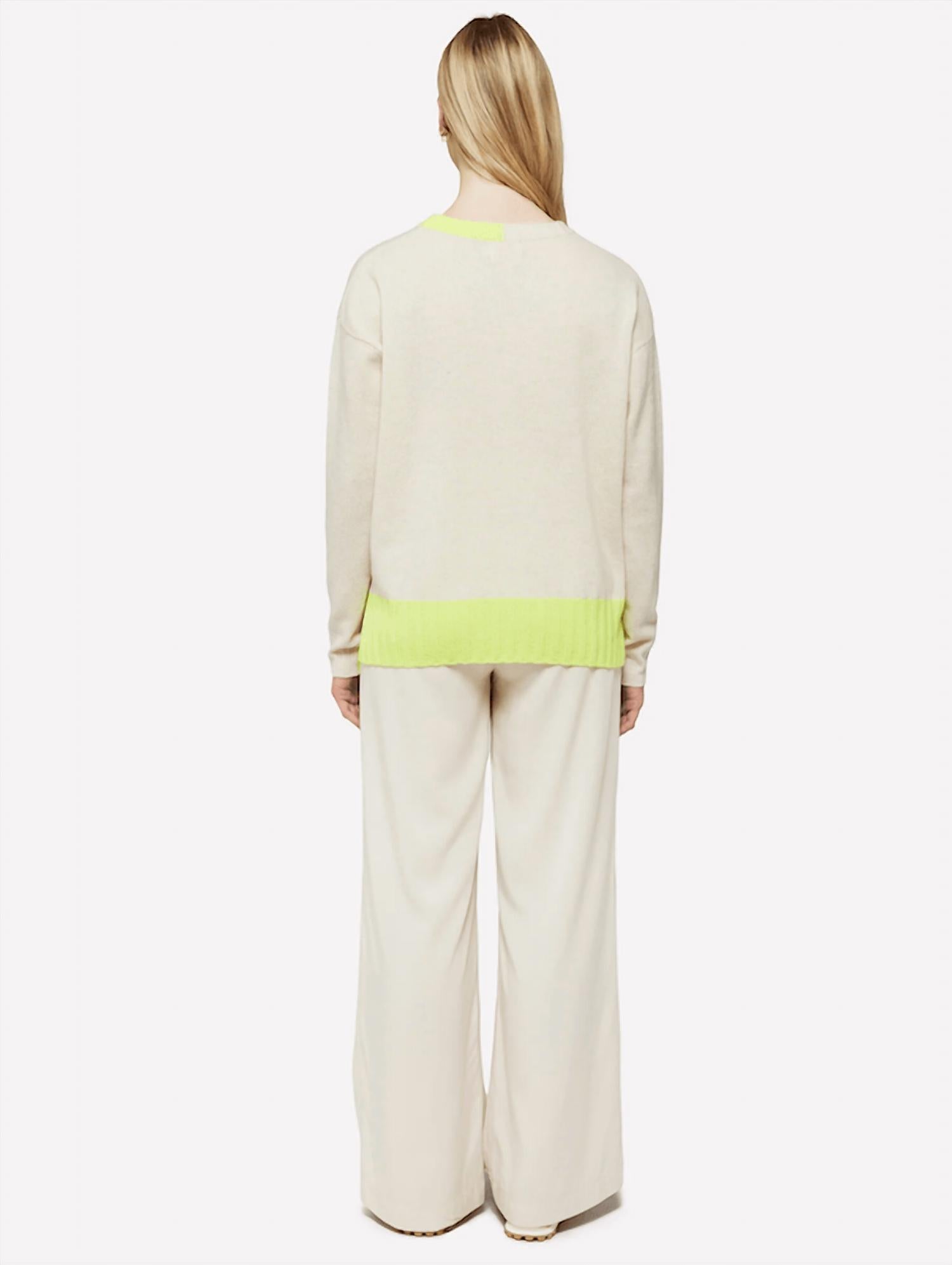 Brodie Cashmere - Billie Contrast Crew Neck Jumper