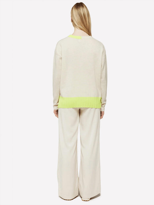Brodie Cashmere - Billie Contrast Crew Neck Jumper