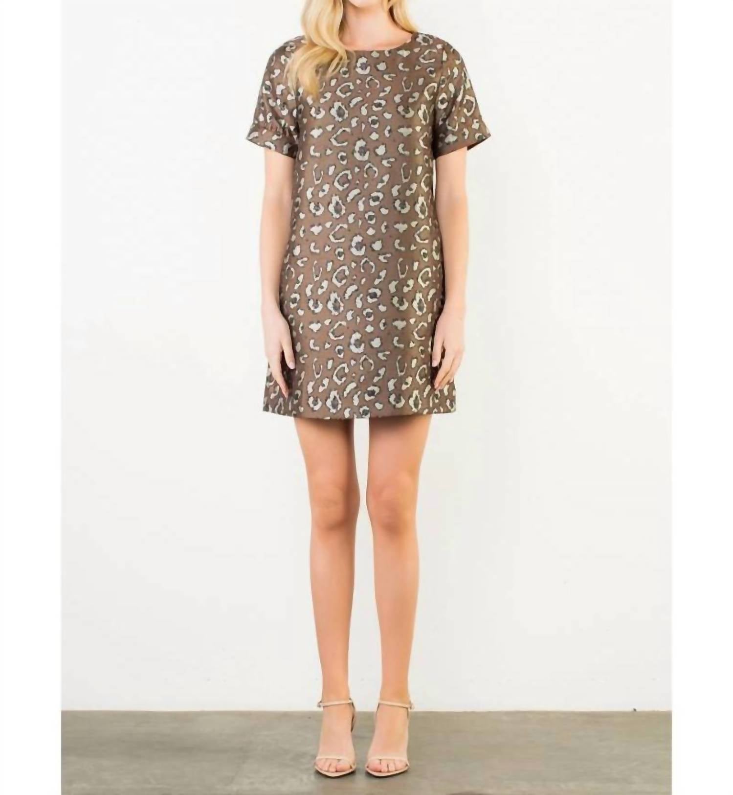 Thml - Short Sleeve Leopard Print Dress