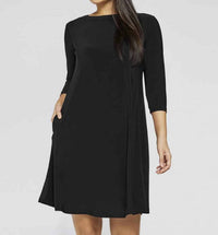 Sympli Women's Short Dress in black - women's dress