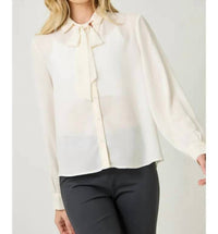 Mystree - Diana Detachable Tie Neck Blouse