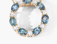 Diana M Jewels - Women's Natural Alexandrite Oval Pendant Necklace (1.12 Ct) - Petite