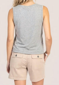 Dylan - Deep V Sleeveless Tie Top