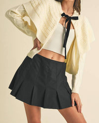 Eb Luxe - Cape-effect Cable Knit Cardigan