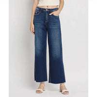 Vervet By Flying Monkey - Tummy Control Super High Rise Ankle Wide Leg Jeans