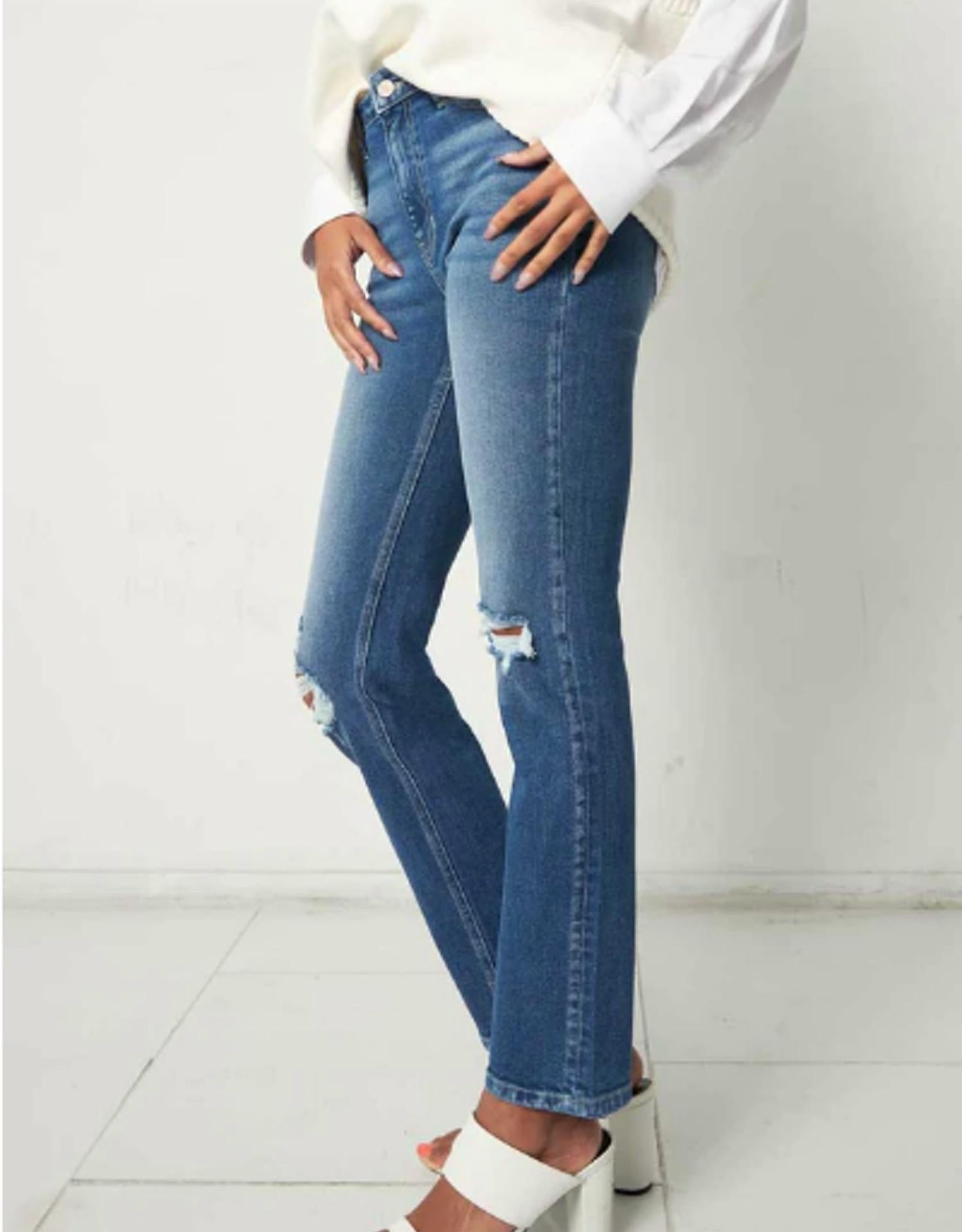 Kancan - Sultana High Rise Slim Straight Jeans