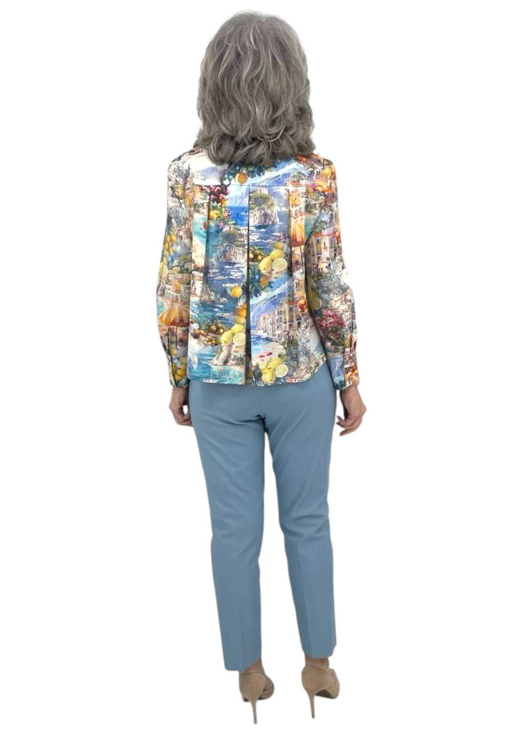 Estelle And Finn - Crop Back Pleated Blouse