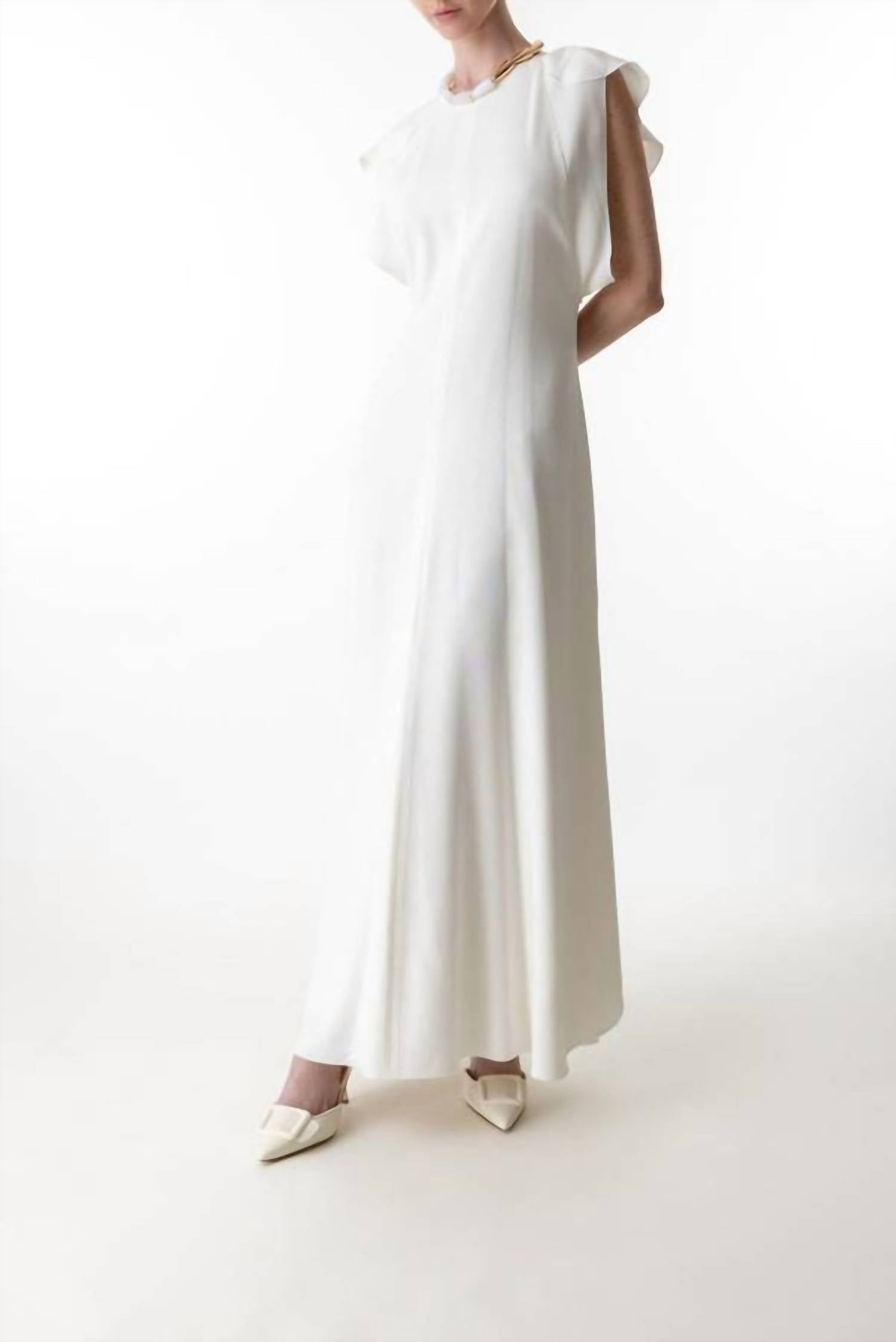 Victoria Beckham - Folded Cap Sleeve Midi Dress
