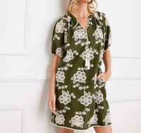 Karen Kane - Puff Sleeve Tassel Dress