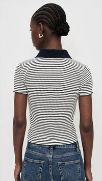 Frame - Pointelle Polo Top