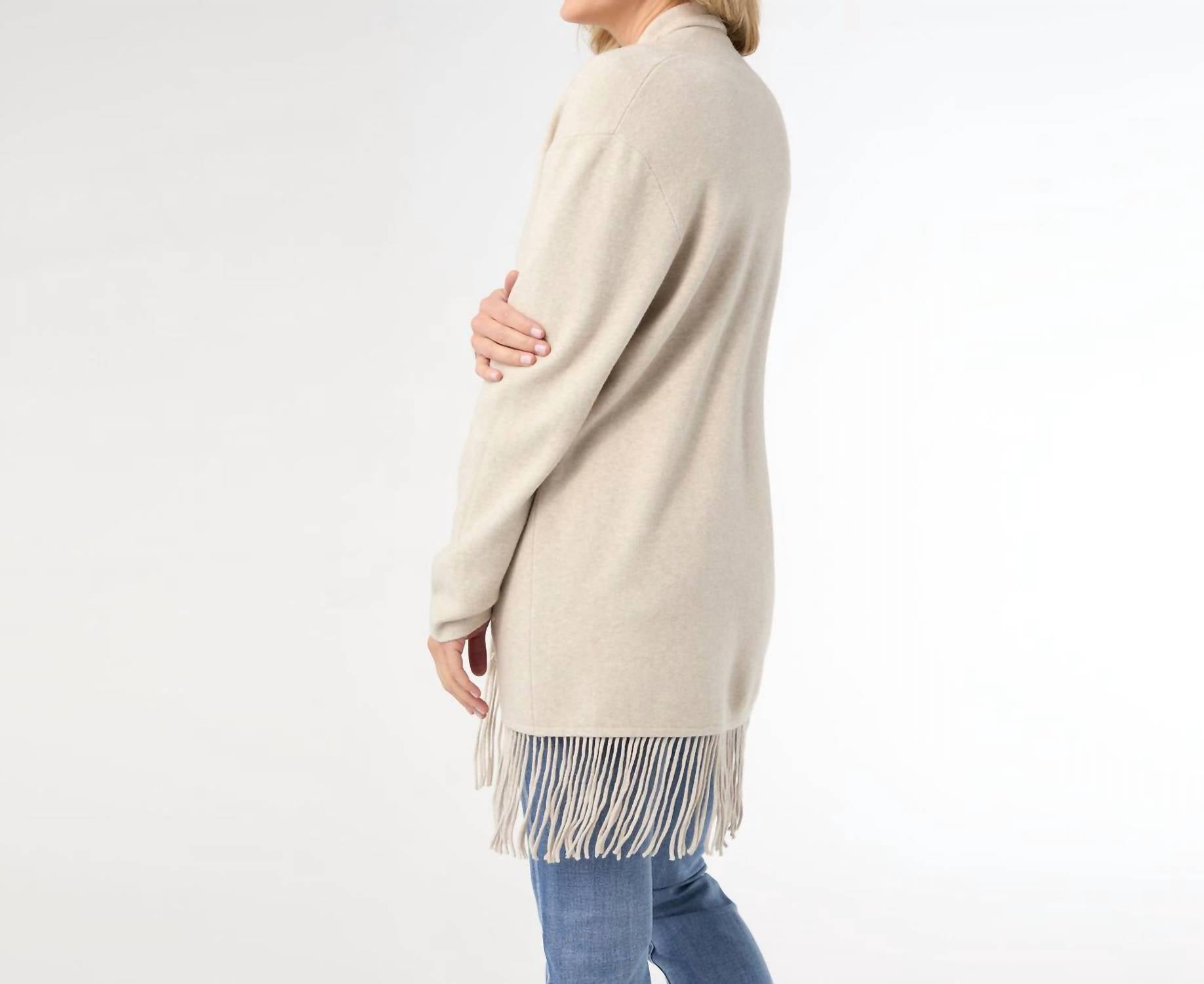 Coco + Carmen - Mid Length Cardigan with Fringe