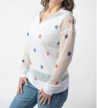 Michelle Mae - American Stars Mesh Hoodie