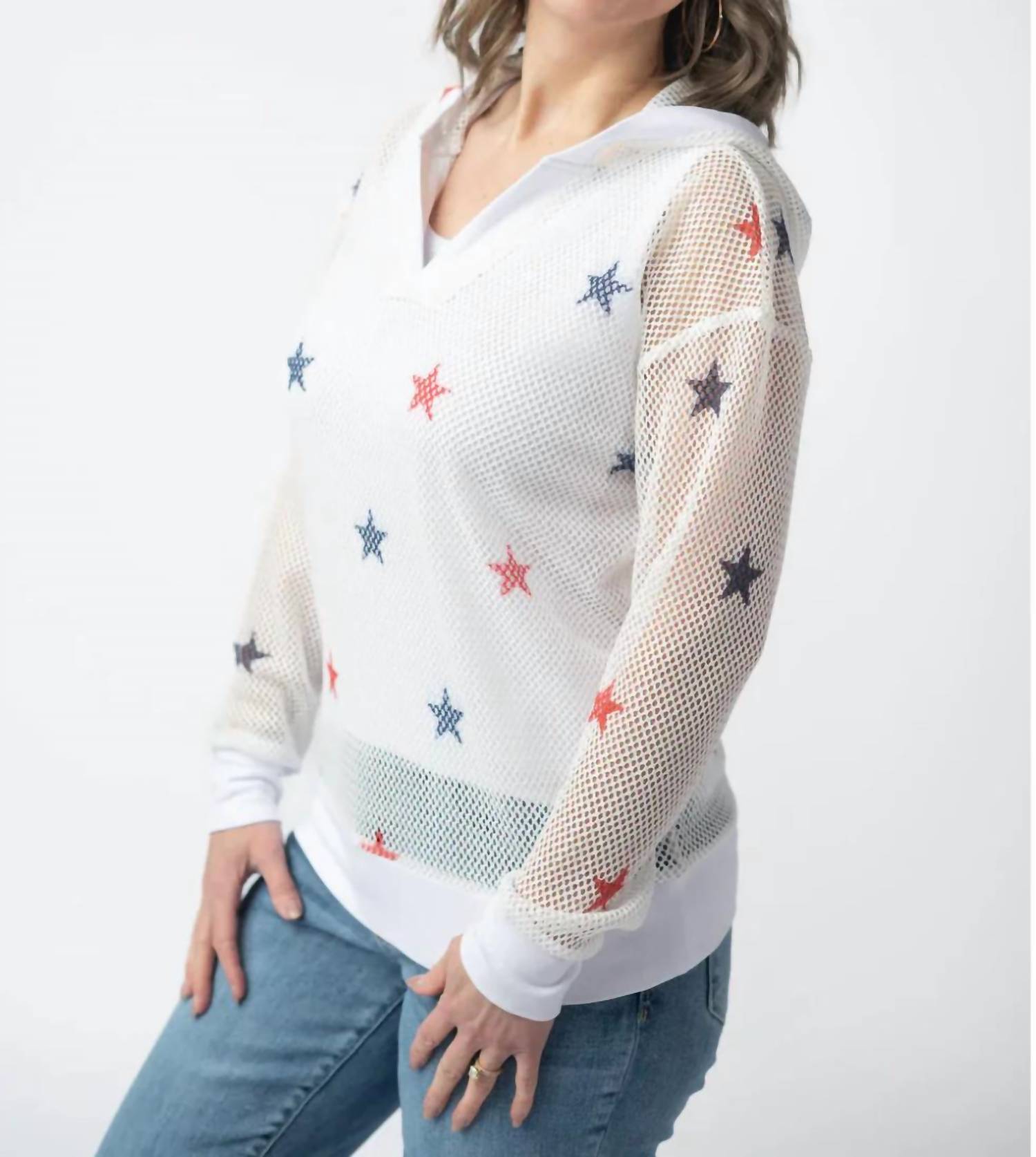 Michelle Mae - American Stars Mesh Hoodie