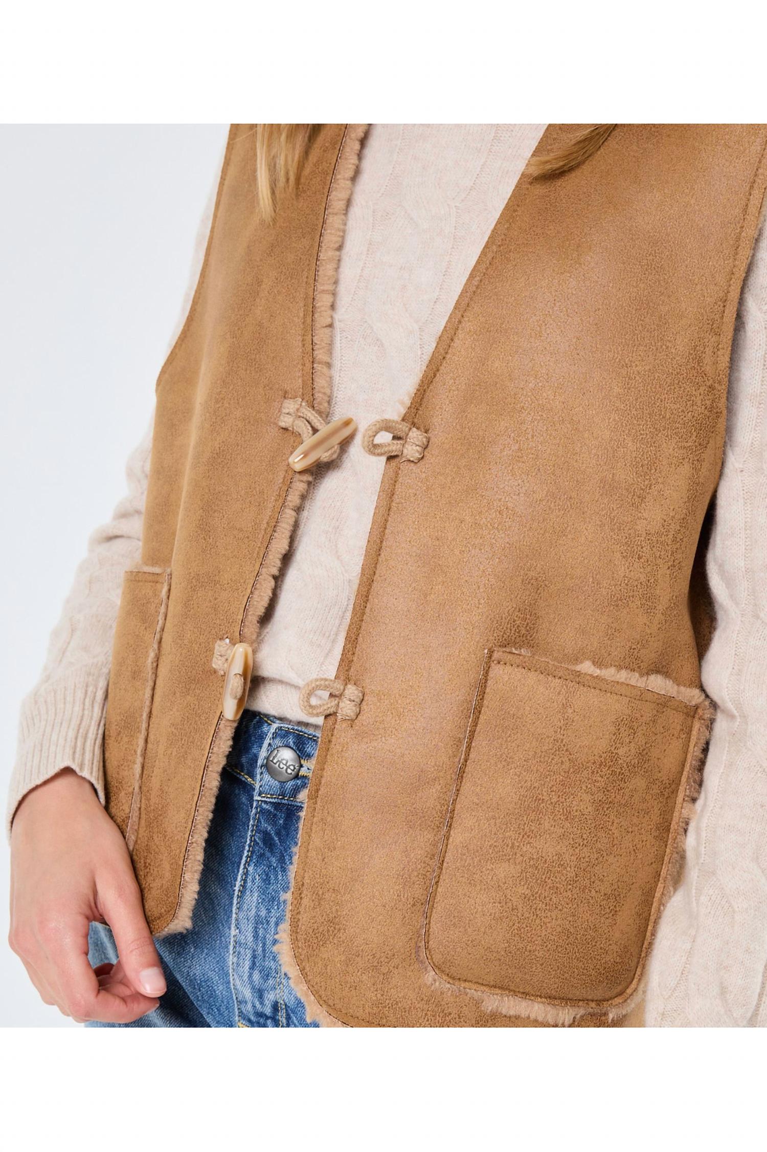Frnch - Banel Reversible Toggle Waistcoat Vest