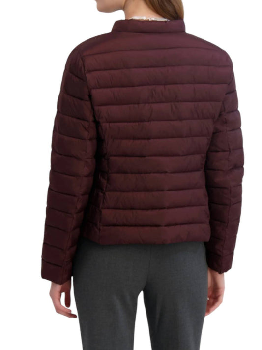 Tahari - \women's Lightweight Quilted Stretch Jacket With Snap Closure