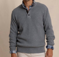 Southern Tide - Bass Creek Heather Quarter Button Sweater