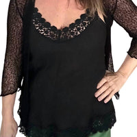 Made In Italy - Grace Linen Lace Tank