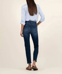 KUT FROM THE KLOTH Reese High Rise Fab Ab Ankle Straight Jean in enchantment - women's jeans - detail view