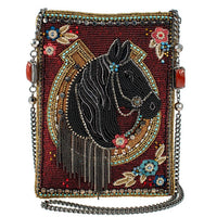 Mary Frances - Let's Gallop Beaded Horse Mini Crossbody Handbag