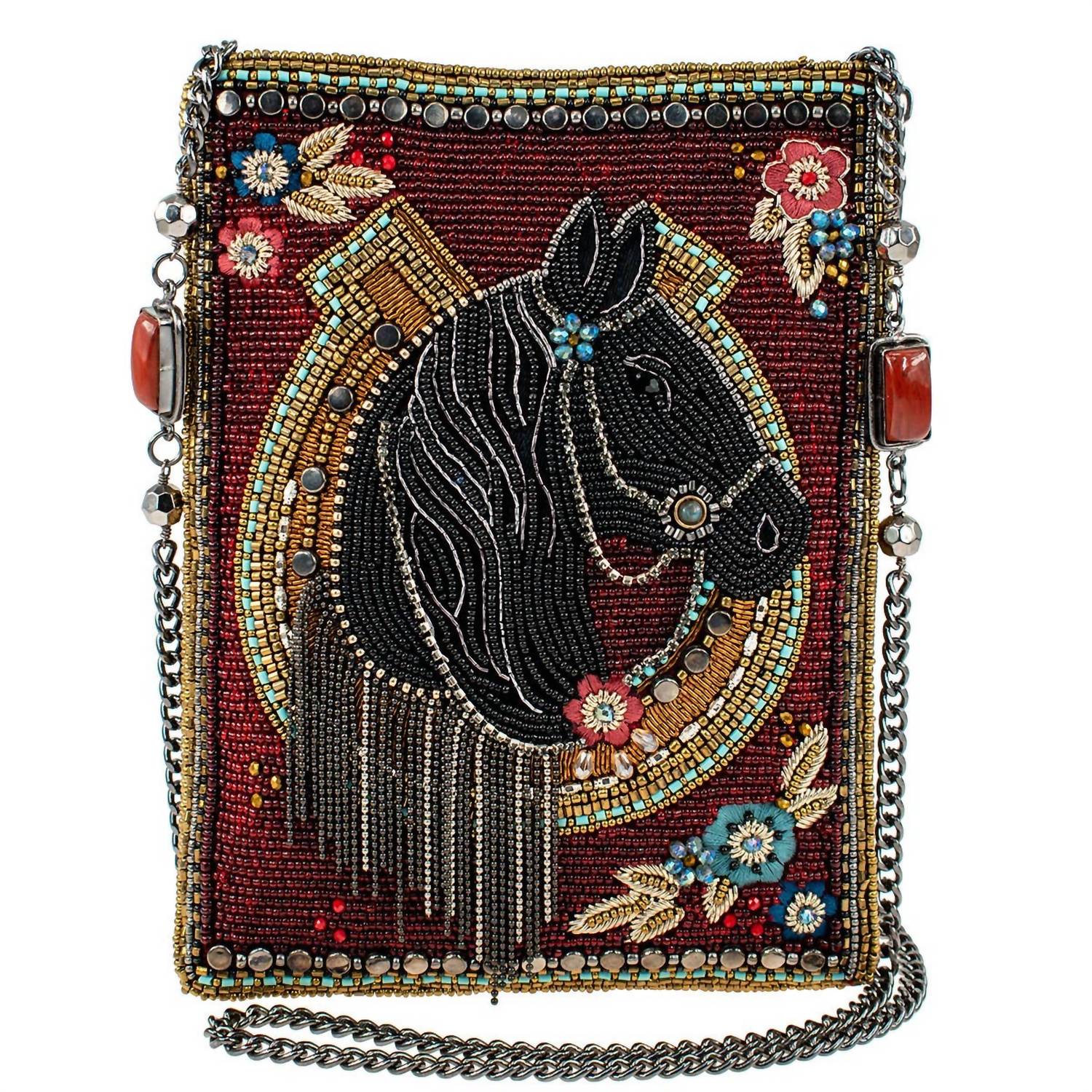Mary Frances - Let's Gallop Beaded Horse Mini Crossbody Handbag