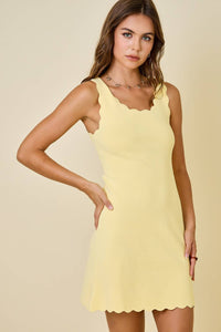 Day + Moon - Scallop Knit Dress
