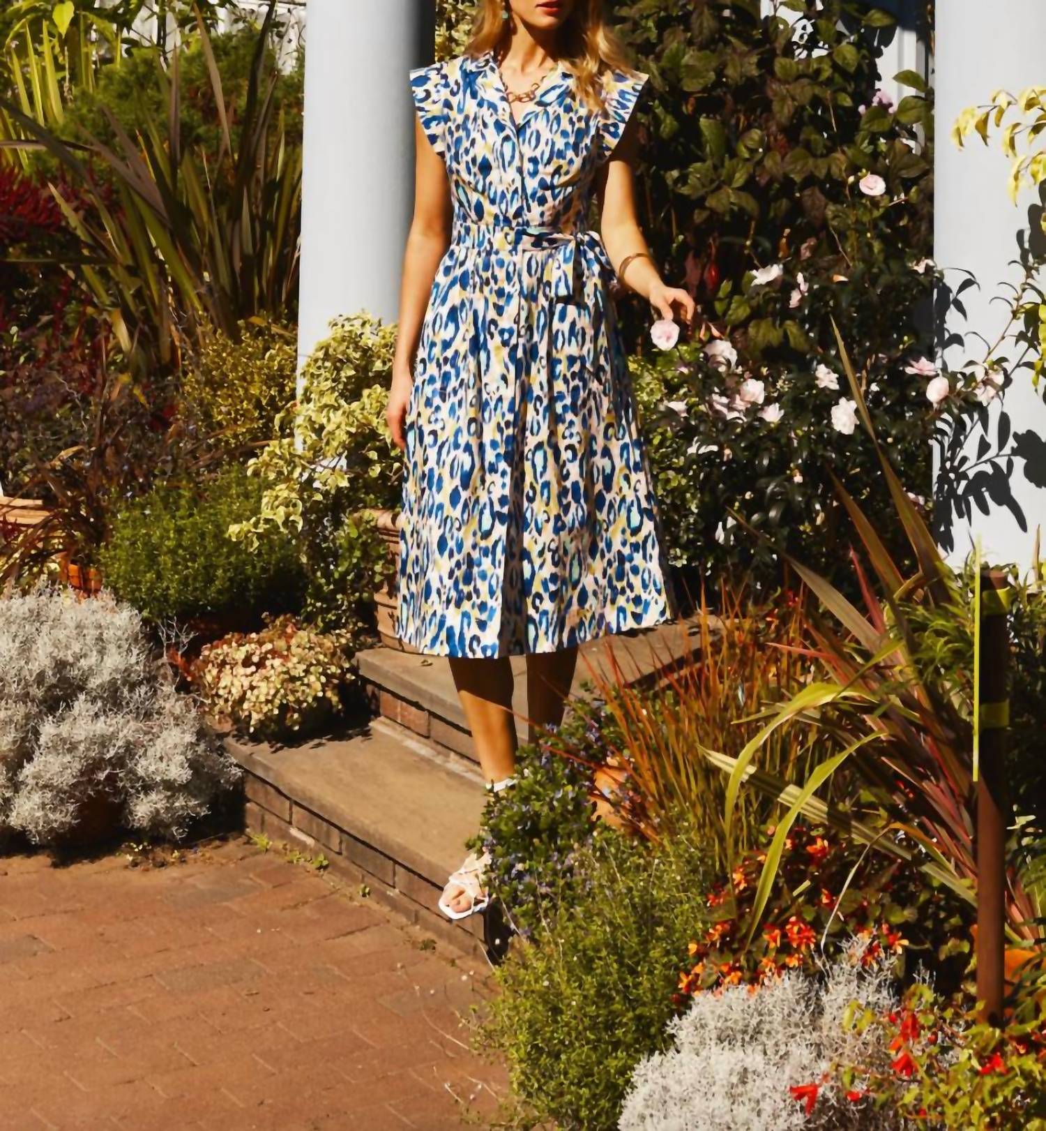 Tyler Boe - Paige Aqua Animal Dress