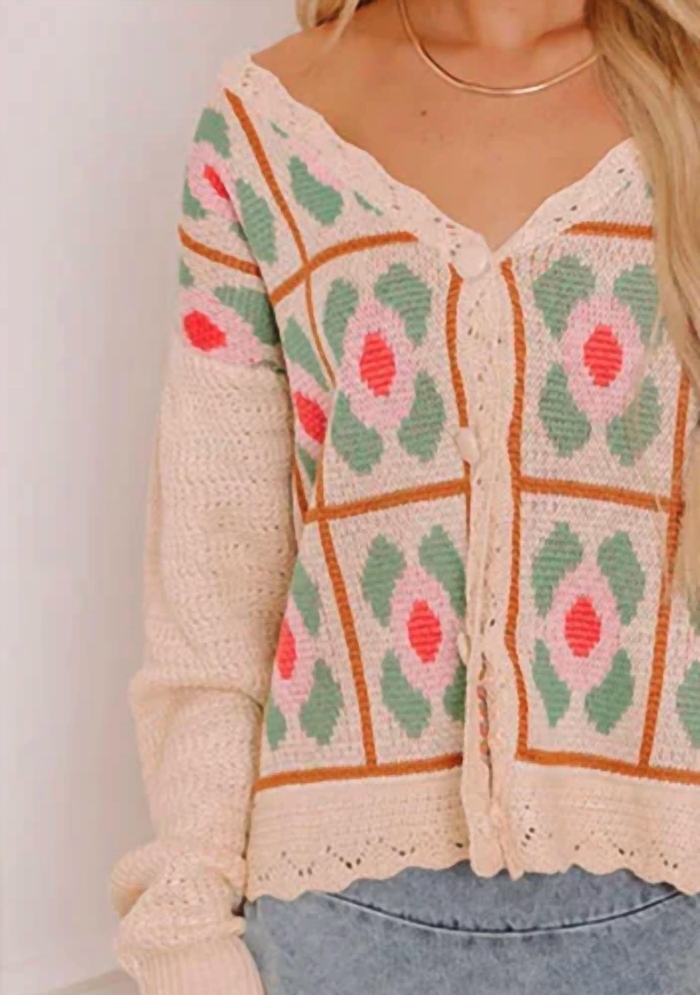 So Me - Floral Button Down Cardigan