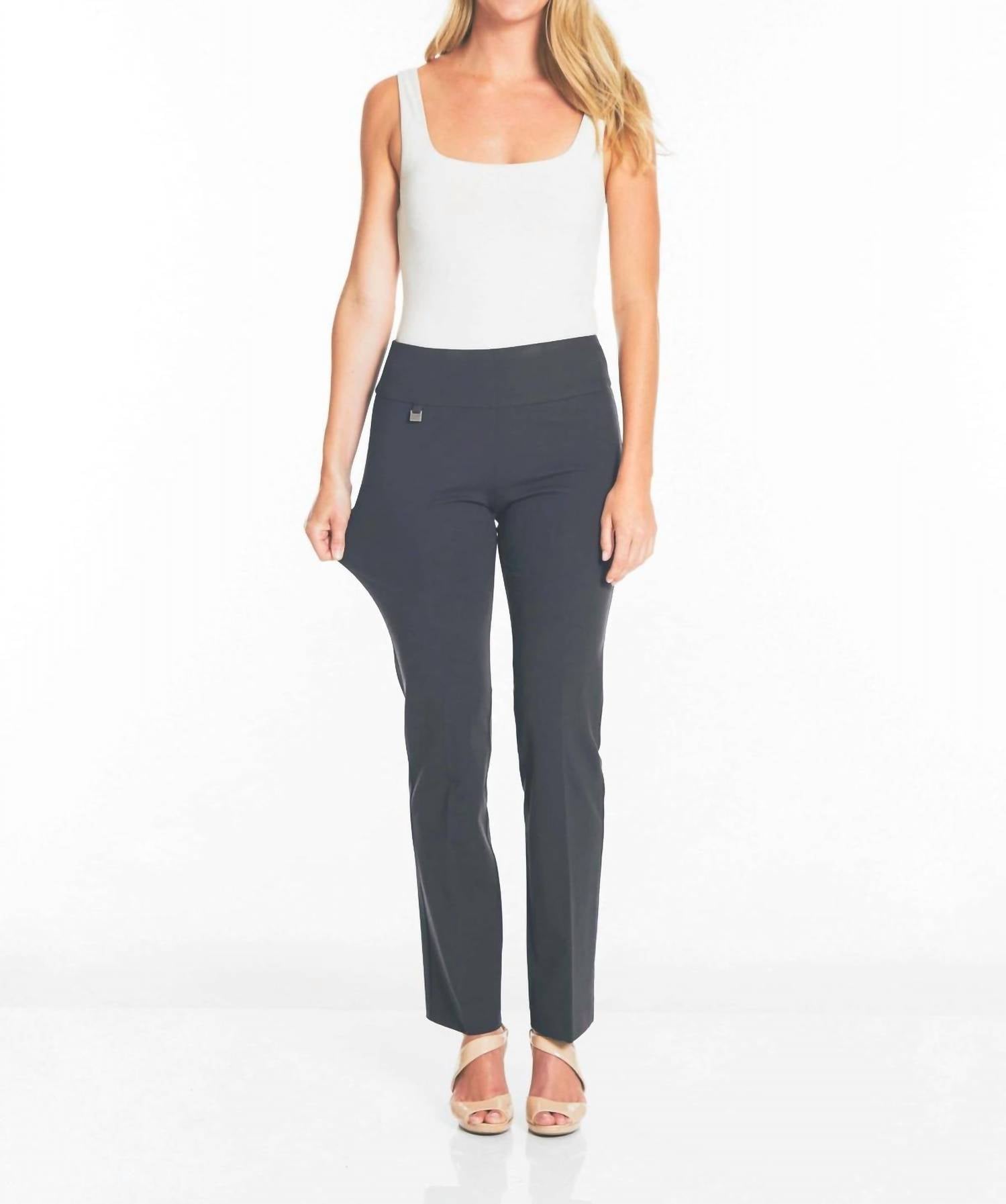 Slimsation By Multiples - Pull On Ease-y-fit Ankle Pants