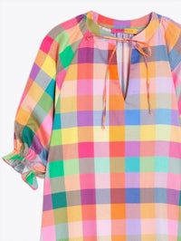 Vilagallo - Women's Gingham Plaid Dress