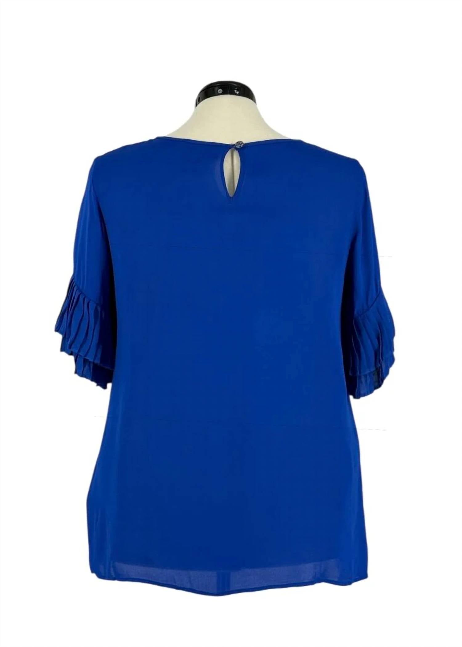 Curate - Women's Take Crepe Flutter Sleeve Blouse