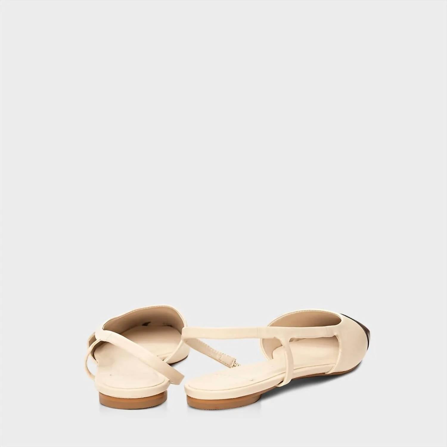 Carrano Women's Elena Sling Back Flats in off white - women's flats - detail view