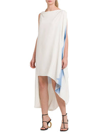 Salvatore Ferragamo - Degrade-Print Draped High-Low Dress